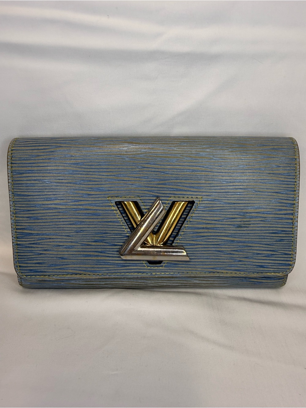 Louis Vuitton Blue Epi Leather Twist Wallet